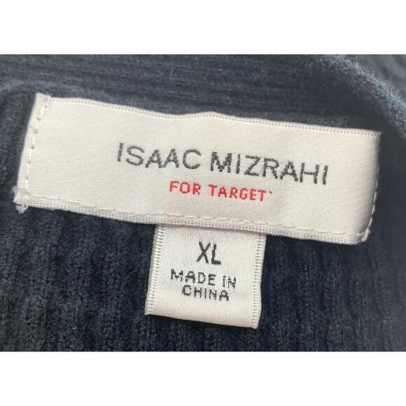 Vintage Y2K Isaac Mizrahi x Target Sz XL Puckered Knit Black Sweater Tank Top - Picture 4 of 7